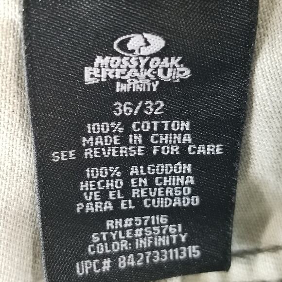 Mossy Oak camo jeans men's 36x32 cotton green brown break up Infinity outdoor - Picture 12 of 12